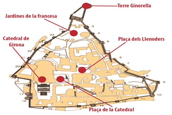 Mapa Força Vella Girona